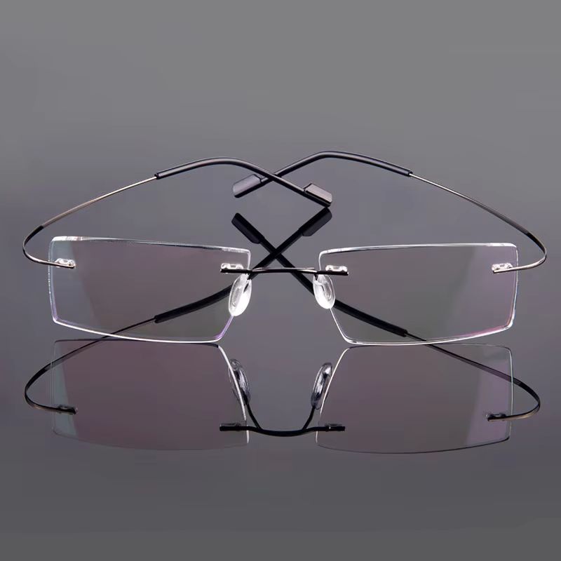 Gmei Rimless Optical Glasses  Ultralight Flexible Memory Alloy Eyeglass Frames For Men  Women 2