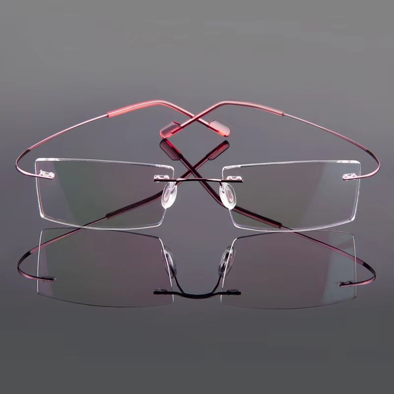 Gmei Rimless Optical Glasses  Ultralight Flexible Memory Alloy Eyeglass Frames For Men  Women 3