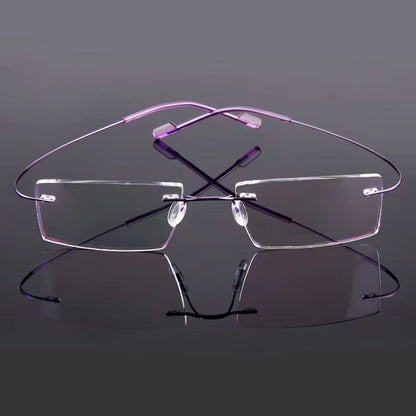 Gmei Rimless Optical Glasses  Ultralight Flexible Memory Alloy Eyeglass Frames For Men  Women 4