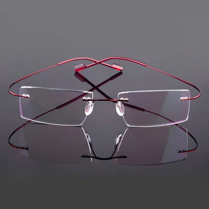 Gmei Rimless Optical Glasses  Ultralight Flexible Memory Alloy Eyeglass Frames For Men  Women 5