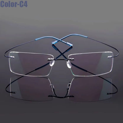 Gmei Rimless Optical Glasses  Ultralight Flexible Memory Alloy Eyeglass Frames For Men  Women 9