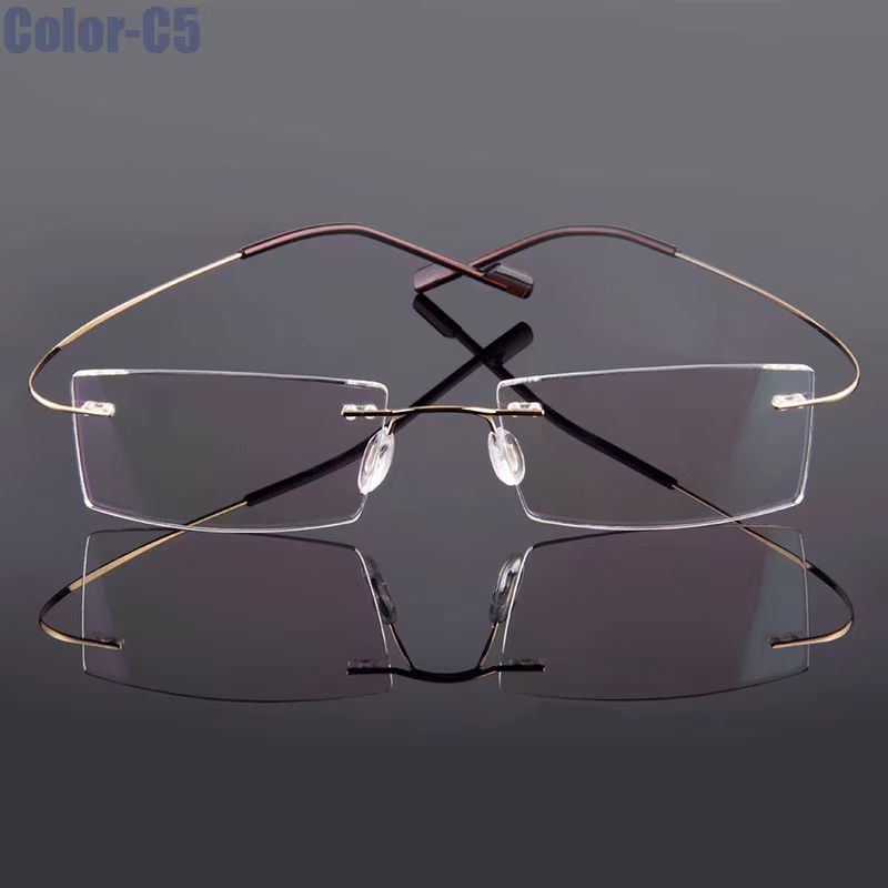 Gmei Rimless Optical Glasses  Ultralight Flexible Memory Alloy Eyeglass Frames For Men  Women 10