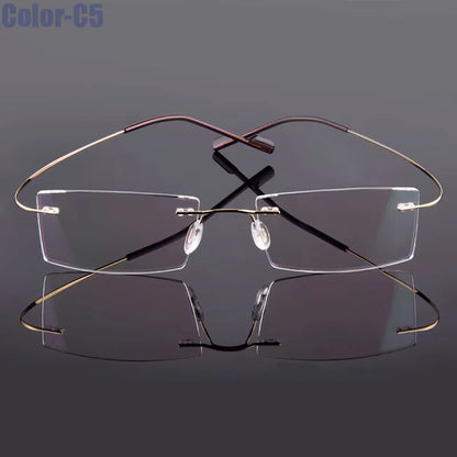 Gmei Rimless Optical Glasses  Ultralight Flexible Memory Alloy Eyeglass Frames For Men  Women 10