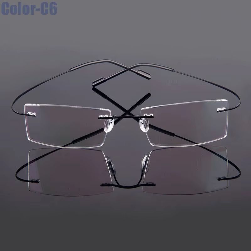 Gmei Rimless Optical Glasses  Ultralight Flexible Memory Alloy Eyeglass Frames For Men  Women 11