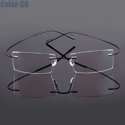 Gmei Rimless Optical Glasses  Ultralight Flexible Memory Alloy Eyeglass Frames For Men  Women 11