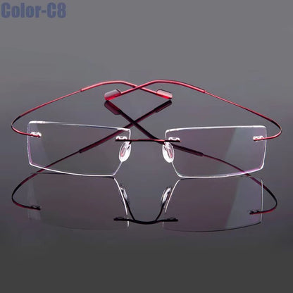 Gmei Rimless Optical Glasses  Ultralight Flexible Memory Alloy Eyeglass Frames For Men  Women 13