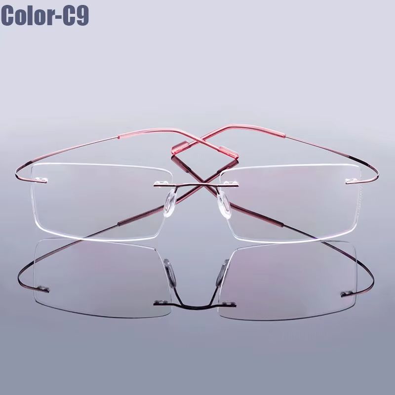 Gmei Rimless Optical Glasses  Ultralight Flexible Memory Alloy Eyeglass Frames For Men  Women 14