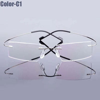 Gmei Rimless Optical Glasses  Ultralight Flexible Memory Alloy Eyeglass Frames For Men  Women 6