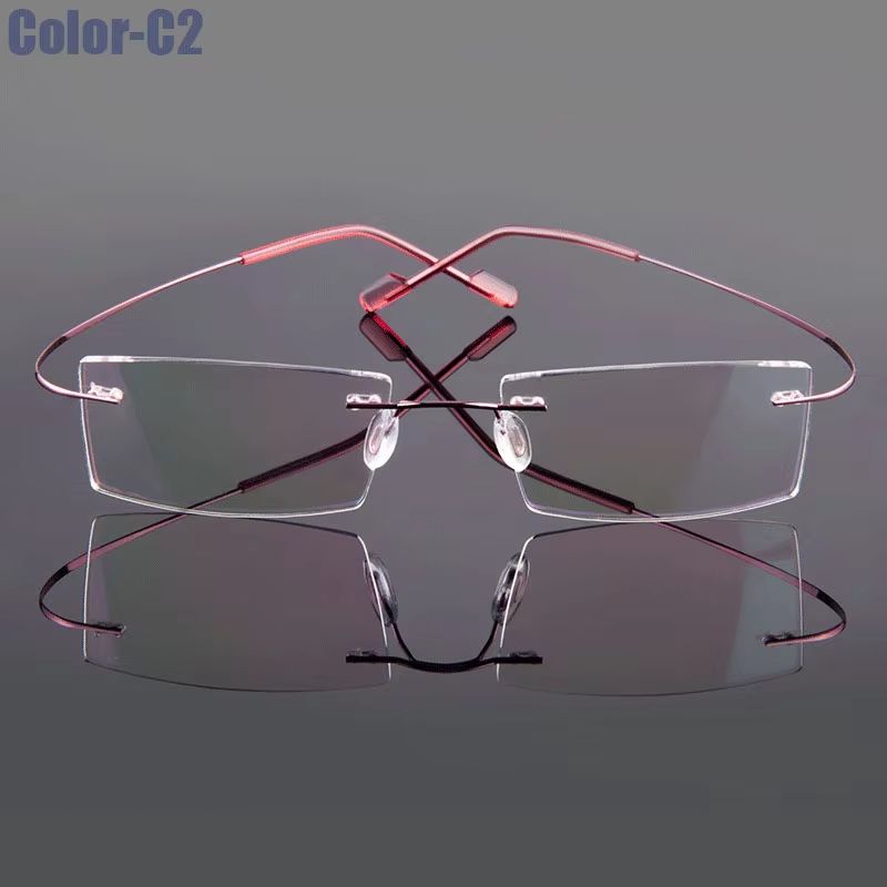 Gmei Rimless Optical Glasses  Ultralight Flexible Memory Alloy Eyeglass Frames For Men  Women 7