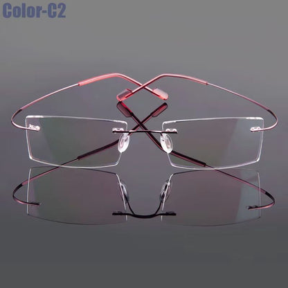 Gmei Rimless Optical Glasses  Ultralight Flexible Memory Alloy Eyeglass Frames For Men  Women 7
