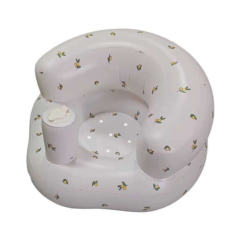 Inflatable Baby Seat With Builtin Air Pump  Comfortable Bumbo Seat For Learning To Sit  Feeding Age 4
