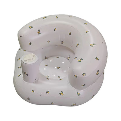 Inflatable Baby Seat With Builtin Air Pump  Comfortable Bumbo Seat For Learning To Sit  Feeding Age 4