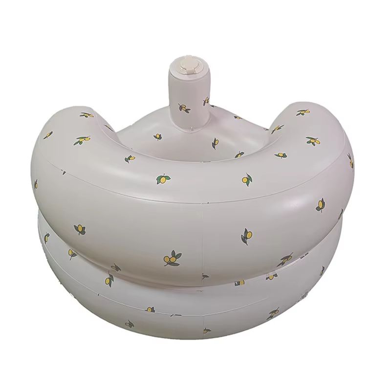 Inflatable Baby Seat With Builtin Air Pump  Comfortable Bumbo Seat For Learning To Sit  Feeding Age 5