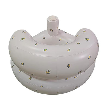 Inflatable Baby Seat With Builtin Air Pump  Comfortable Bumbo Seat For Learning To Sit  Feeding Age 5