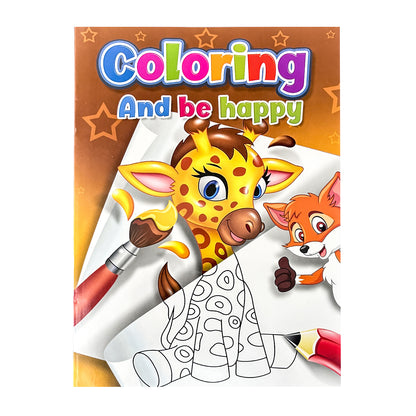 Childrens Coloring Book Set, Colorful Animal Patterns, Learn While Painting for a Happy Growth