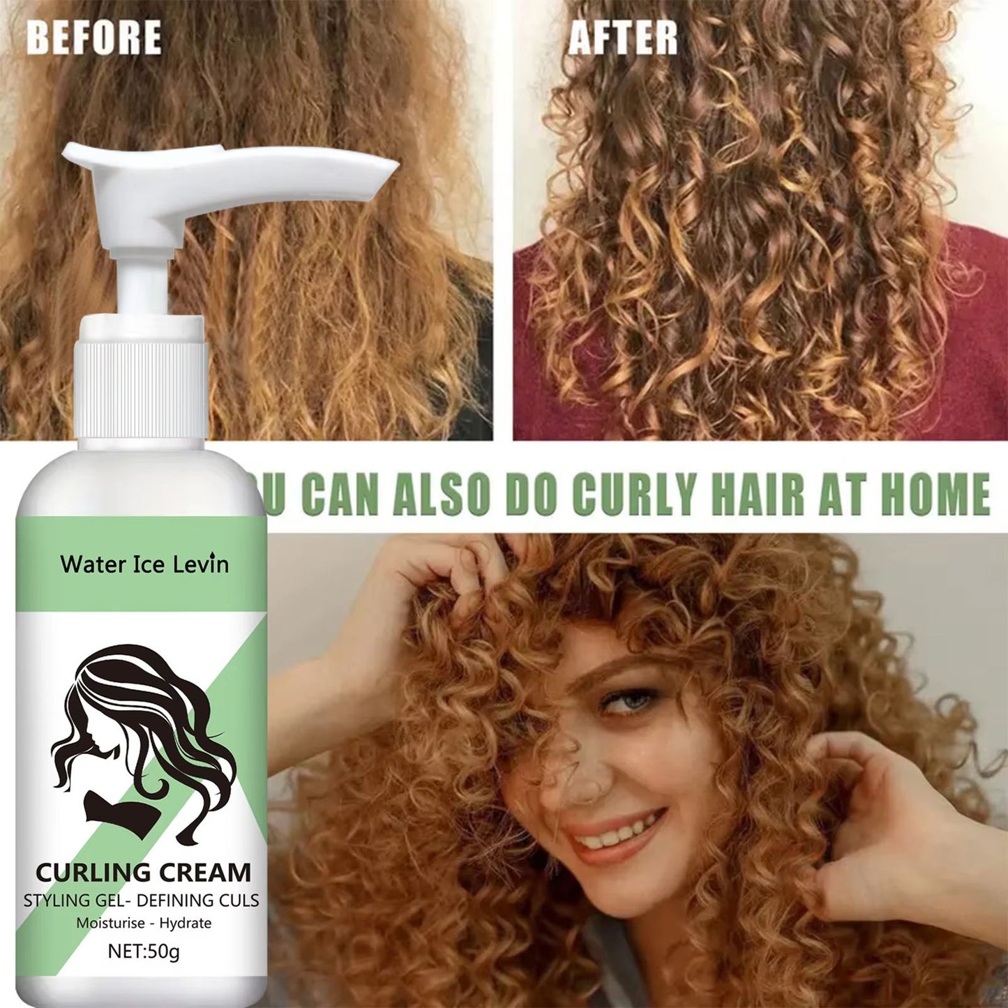 Curly Hair Styling Cream  Moisturizing  Shine Enhancing Curl Defining Cream 1