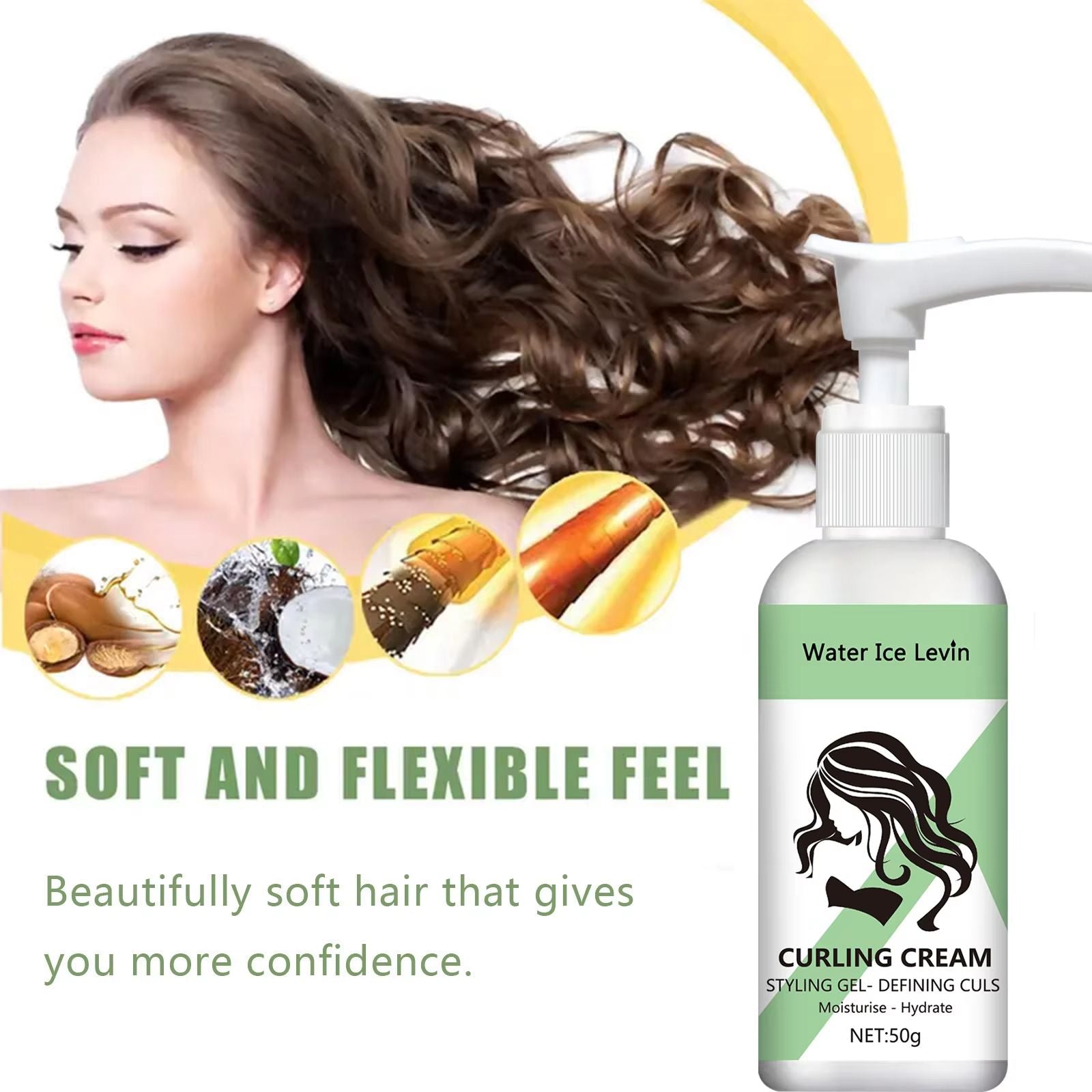 Curly Hair Styling Cream  Moisturizing  Shine Enhancing Curl Defining Cream 3