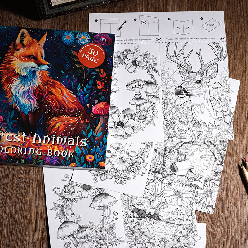 Garden Fairy And Forest Animals Coloring Book Relieve Stress With Art Therapy Graffiti Drawing Book 2