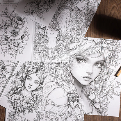 Garden Fairy And Forest Animals Coloring Book Relieve Stress With Art Therapy Graffiti Drawing Book 4