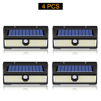 Solar Wall Lamp IP65 Waterproof Outdoor Garden Light With Motion Sensor And 4 Lighting Modes For Ya 6