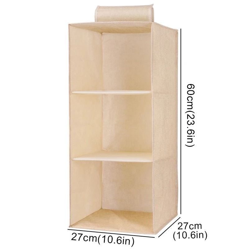 Collapsible Hanging Wardrobe Organizer With Drawer Compartments 9
