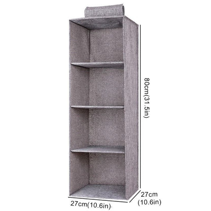 Collapsible Hanging Wardrobe Organizer With Drawer Compartments 12