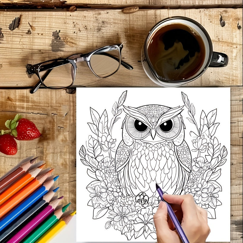 Animals Coloring Book For Adults Stress Relief And Mood Reduction Valentines Gift Idea 1