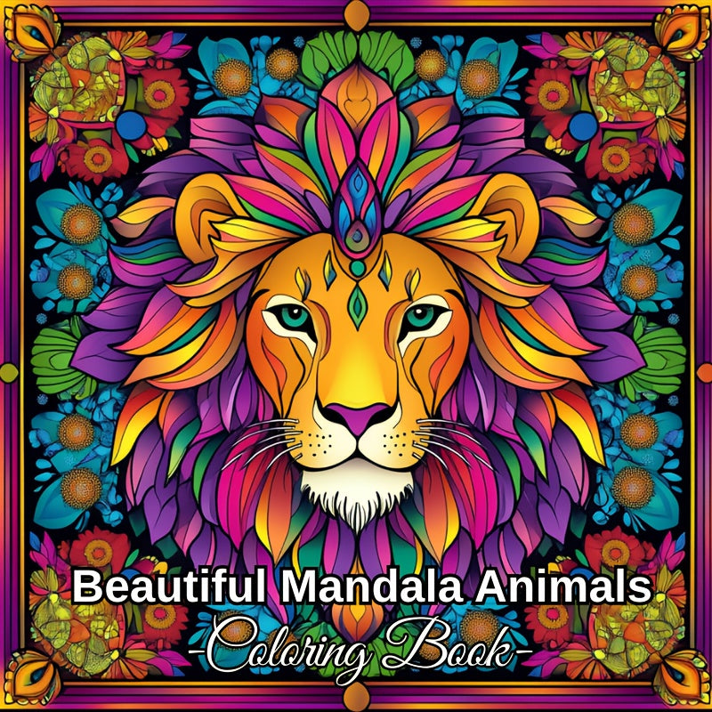 Animals Coloring Book For Adults Stress Relief And Mood Reduction Valentines Gift Idea 5