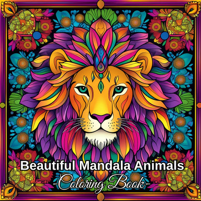 Animals Coloring Book For Adults Stress Relief And Mood Reduction Valentines Gift Idea 5