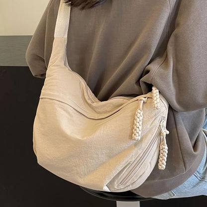Canvas Crossbody Bag  Large Capacity Lightweight Shoulder Bag 2