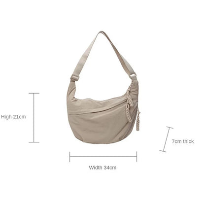 Canvas Crossbody Bag  Large Capacity Lightweight Shoulder Bag 5