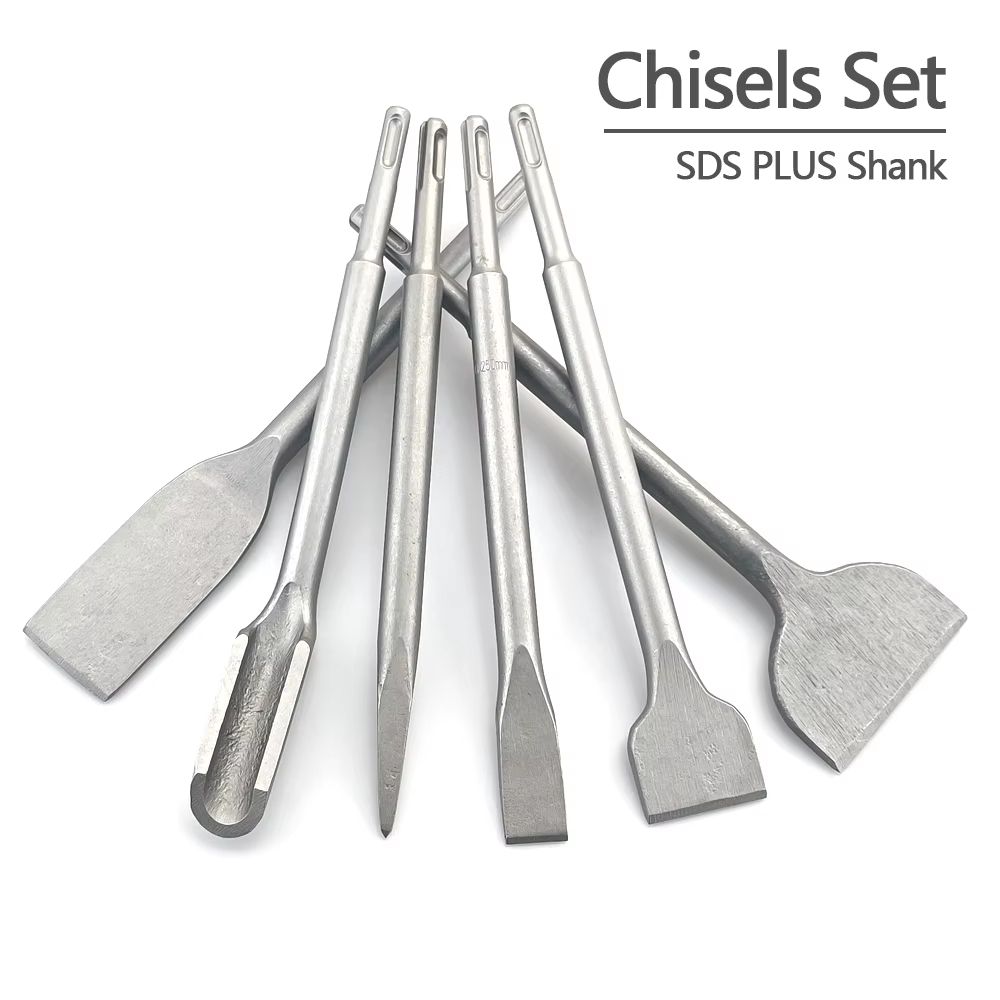 250mm SDS Plus Chisel Set – Electric Hammer Drill Masonry Tools