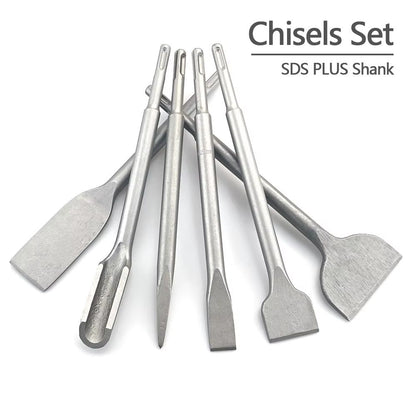 250mm SDS Plus Chisel Set – Electric Hammer Drill Masonry Tools