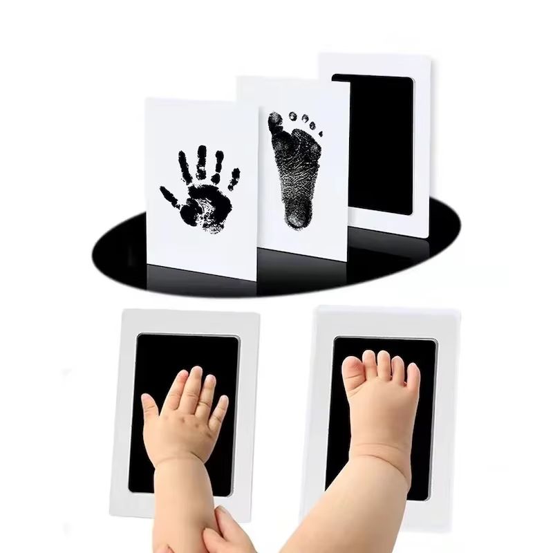 Newborn Baby Hand and Footprint Kit with Photo Frame – DIY Baby Keepsake