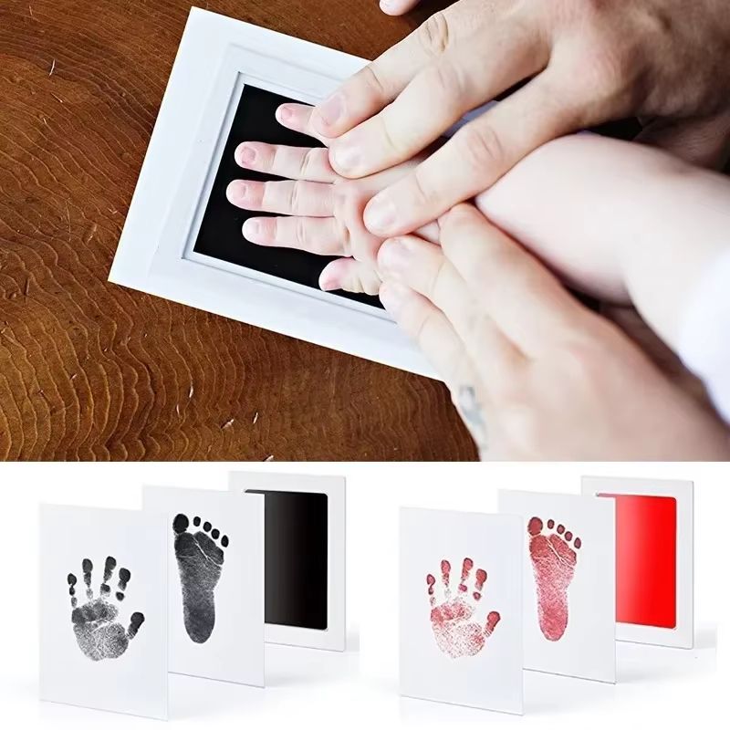Newborn Baby Hand And Footprint Kit With Photo Frame  DIY Baby Keepsake 2