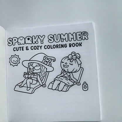 Cute Halloween Coloring Book for Adults, Spooky and Easy Drawing Pages, Perfect Gift for Party, Birthday, and Summer Fun