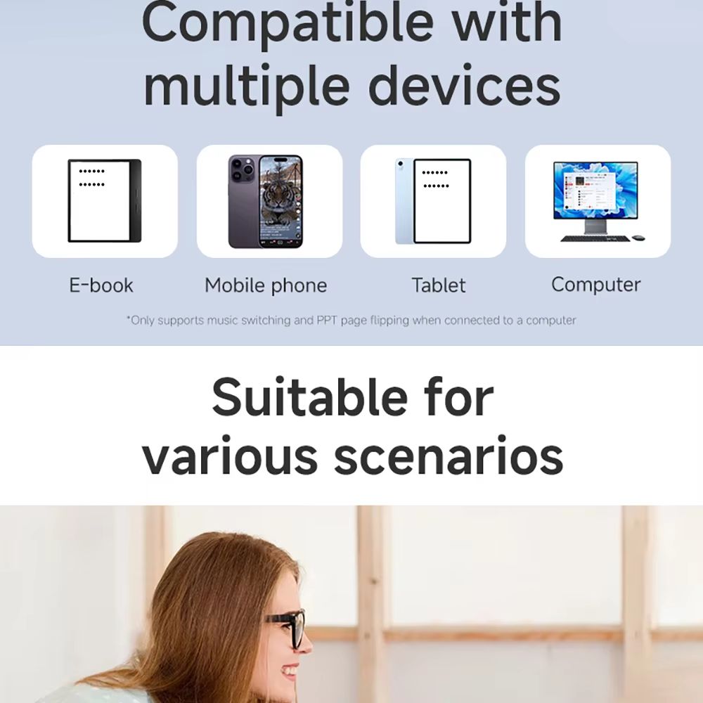 Wireless Bluetooth Page Turner  Media Control Pen  Remote For Ebook Reader Camera Music And Short V 2