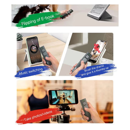 Wireless Bluetooth Page Turner  Media Control Pen  Remote For Ebook Reader Camera Music And Short V 3