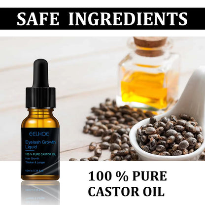 Natural Eyebrow  Eyelash Growth Serum  Thickening Curling And Moisturizing Castor Oil Liquid For Fe 2