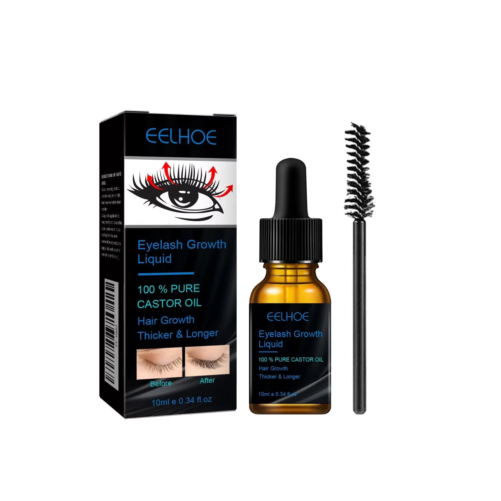 Natural Eyebrow  Eyelash Growth Serum  Thickening Curling And Moisturizing Castor Oil Liquid For Fe 6