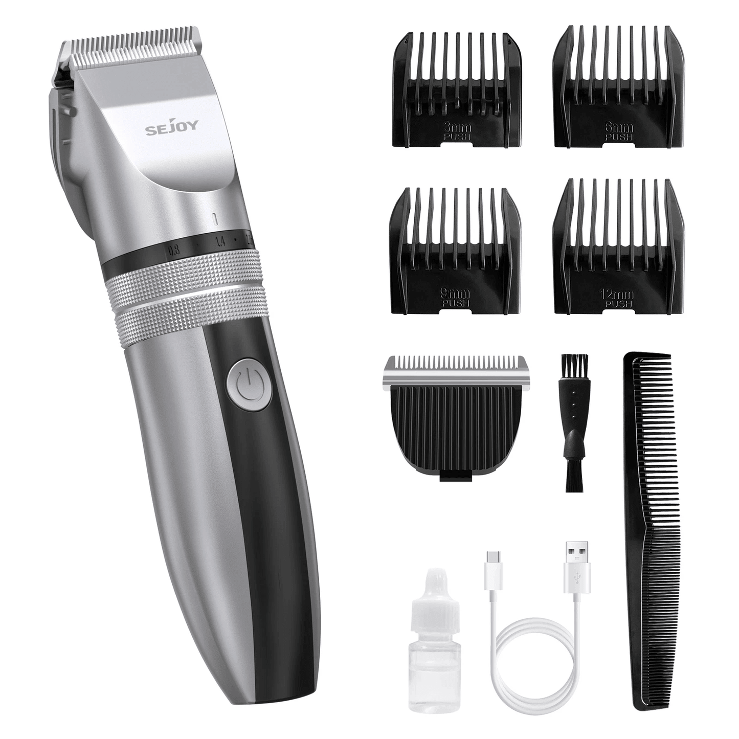 Professional Hair Clippers Cordless, Trimmer Beard Cutting, Barber Machine Kit, Precision Adjustable Guide Combs