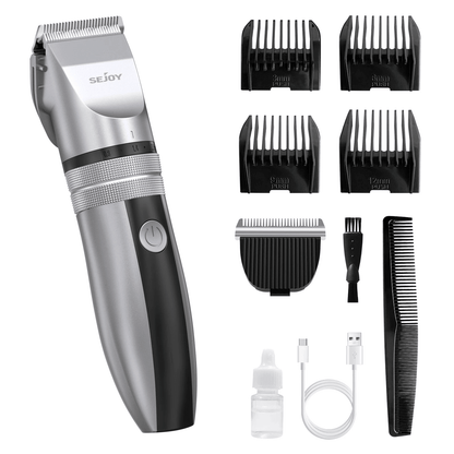Professional Hair Clippers Cordless, Trimmer Beard Cutting, Barber Machine Kit, Precision Adjustable Guide Combs
