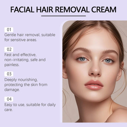 Gentle Facial Hair Removal Cream  Painless Nourishing And NonIrritating Skin Care Solution 4