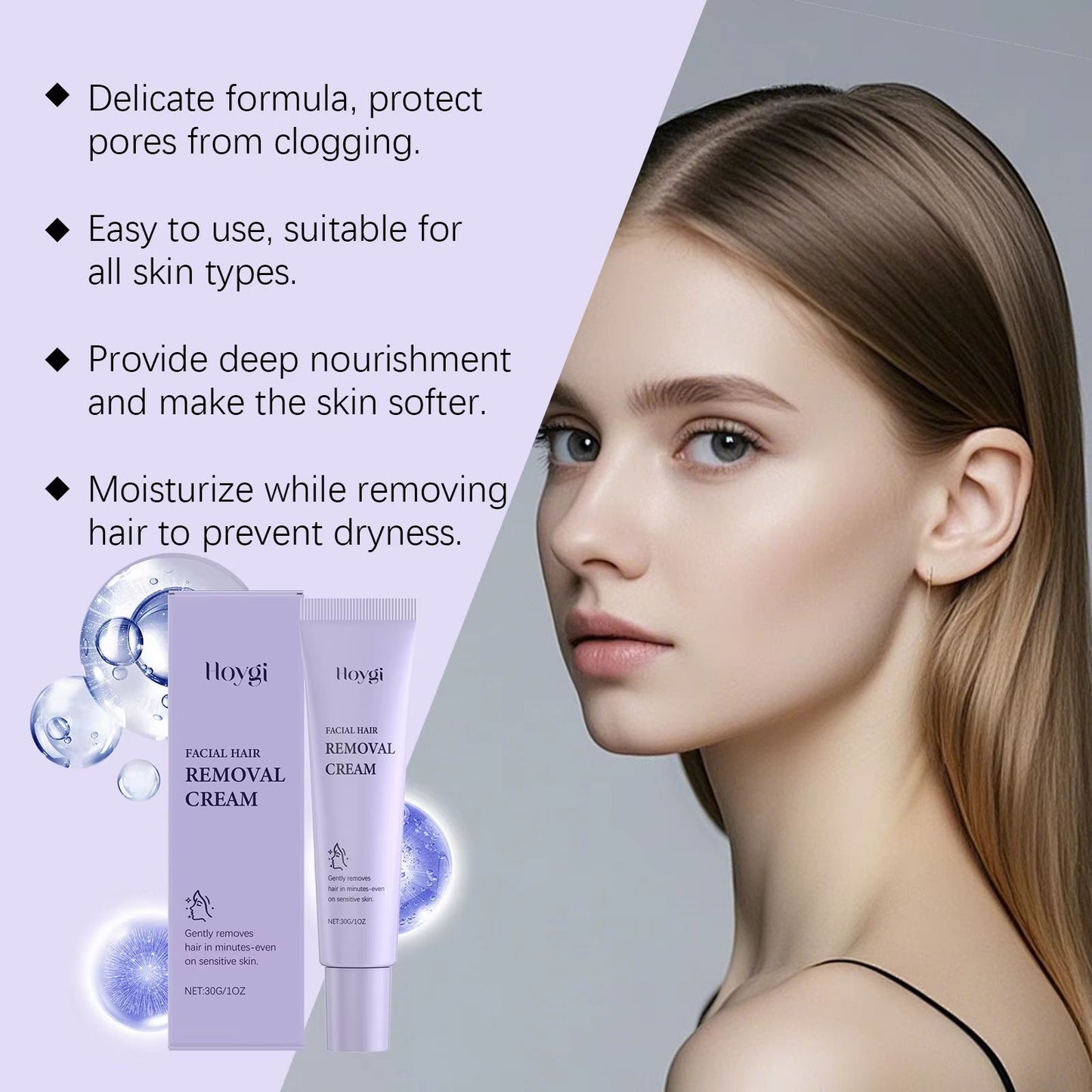 Gentle Facial Hair Removal Cream  Painless Nourishing And NonIrritating Skin Care Solution 5