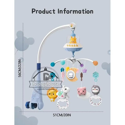Musical Baby Crib Mobile With Lights  Music Projection  RemoteControlled Infant Crib Toy 4