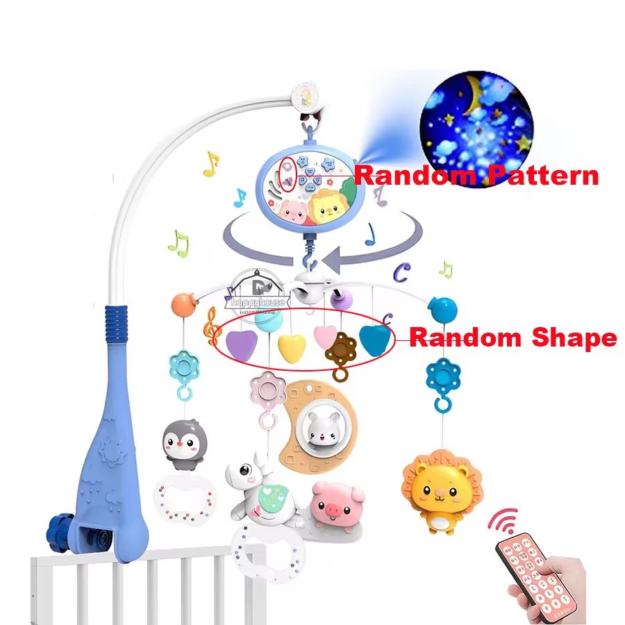 Musical Baby Crib Mobile With Lights  Music Projection  RemoteControlled Infant Crib Toy 7