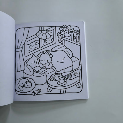Calm Days Stress Relief Coloring Book, Cute Animal Drawing Book, Perfect Gift for Party, Birthday, and Christmas