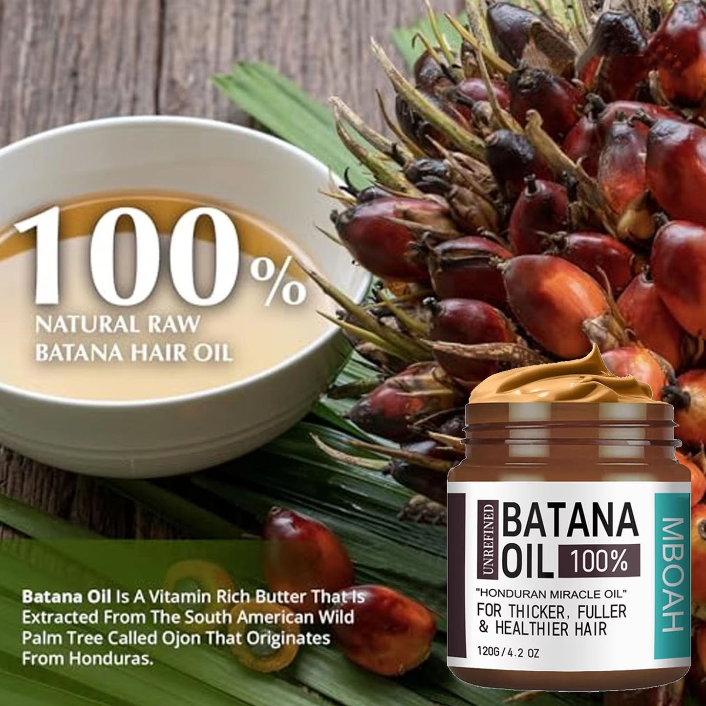 100 Batana Hair Oil  Thicker Fuller Healthier Hair  Silky Hair Nutrition For Men 1