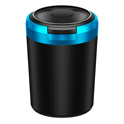 Portable Blue LED Car Ashtray Smell Proof With Lid Multi Function Mini Trash Can For Car Travel 6