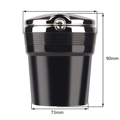 Creative Car Ashtray and Garbage Can, with LED Light and Cover, A Multi Function Car Supply